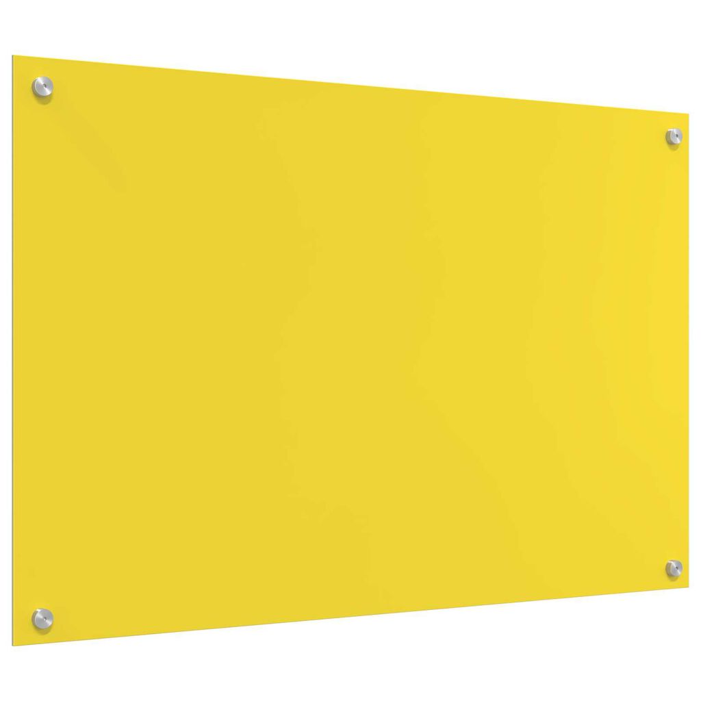 vidaXL Πλακάκι Κουζίνας Κίτρινο 90x60x0,6 εκ Σκληρυμένο Γυαλί