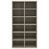 vidaXL Παπουτσοθήκη Sonoma Δρυς 54x34x100,5 εκ. από Επεξεργασμένο Ξύλο