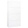 vidaXL Ντουλάπα Γραφείου 90 x 40 x 180 εκ. Λευκή Ατσάλινη