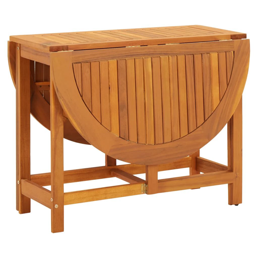 vidaXL Τραπέζι Κήπου 130 x 90 x 72 εκ. από Μασίφ Ξύλο Ακακίας