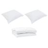 vidaXL Πάπλωμα με μαξιλάρι 3 pcs Λευκό 200 x 200 cm Μικροΐνες