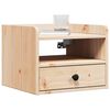 vidaXL Κομοδίνο με συρτάρι Καφέ 38 x 36 x 29.5 εκ Μασίφ ξύλο πεύκου