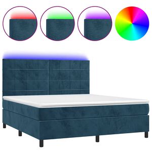 vidaXL &Kappa;&rho;&epsilon;&beta;ά&tau;&iota; Boxspring &mu;&epsilon; &Sigma;&tau;&rho;ώ&mu;&alpha; & LED &Sigma;&kappa;. &Mu;&pi;&lambda;&epsilon; 180x200&epsilon;&kappa;. &Beta;&epsilon;&lambda;&omicron;ύ&delta;&iota;&nu;&omicron;