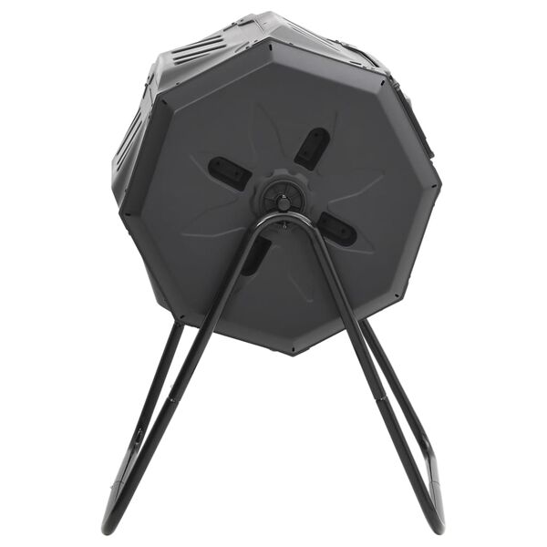 vidaXL Κάδος Κομποστοποίησης Κήπου Μαύρος 73 x 64 x 95 εκ. 160 Λίτρων