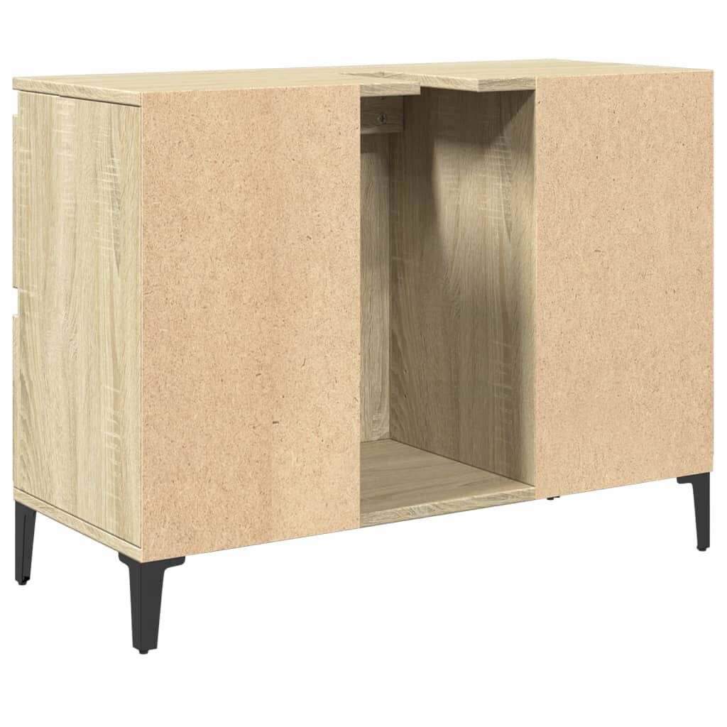 vidaXL Ντουλάπι Νιπτήρα Sonoma Δρυς 80x33x60 εκ. Επεξεργασμένο Ξύλο