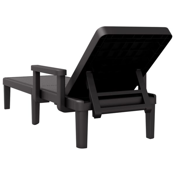 vidaXL Ξαπλώστρα Ρυθμιζόμενη σε 4 Ύψη 155,5x57x28 εκ. Πολυπροπυλένιο