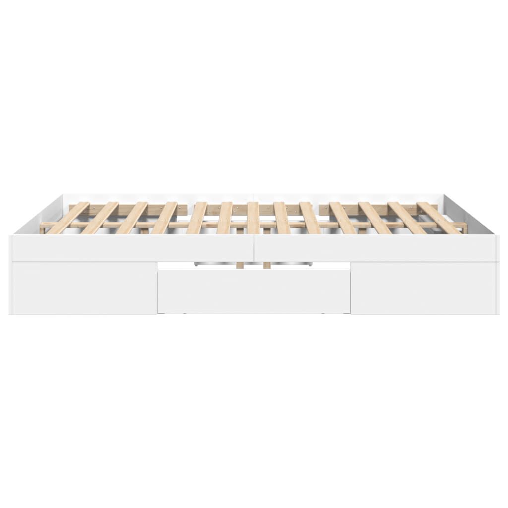 vidaXL Πλαίσιο Κρεβατιού Λευκό 140 x 200 εκ. Επεξεργ. Ξύλο