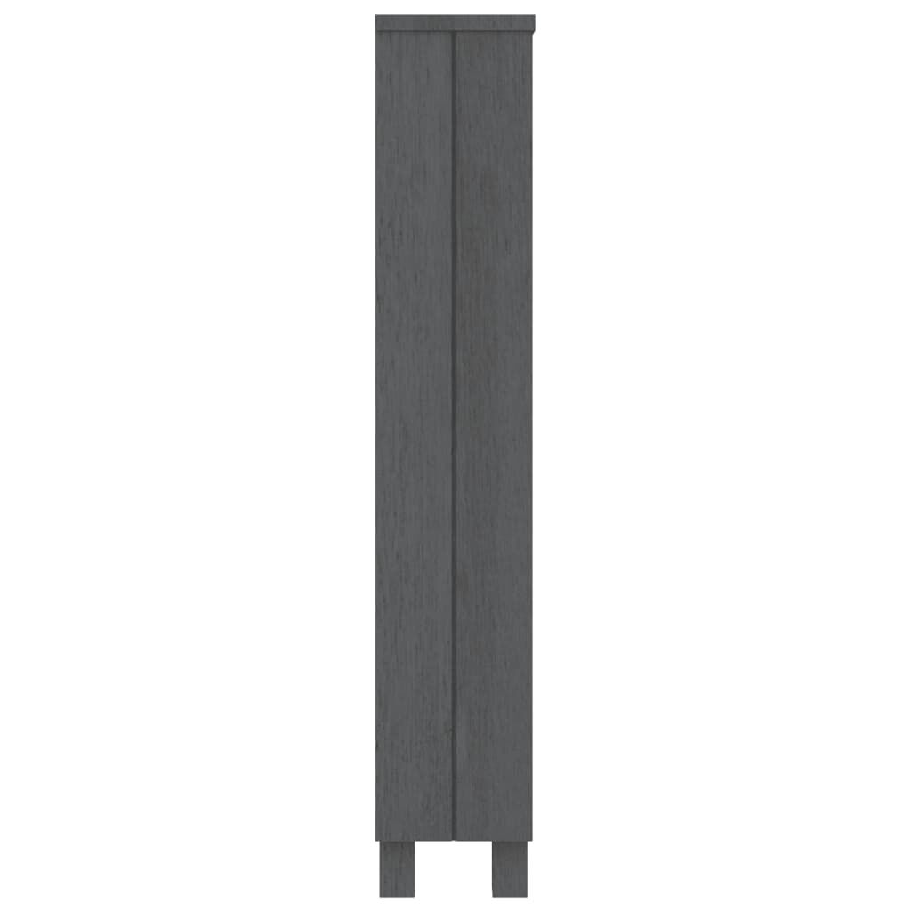 vidaXL Ραφιέρα CD HAMAR Σκ. Γκρι 45x18x100 εκ. Μασίφ Ξύλο Πεύκου