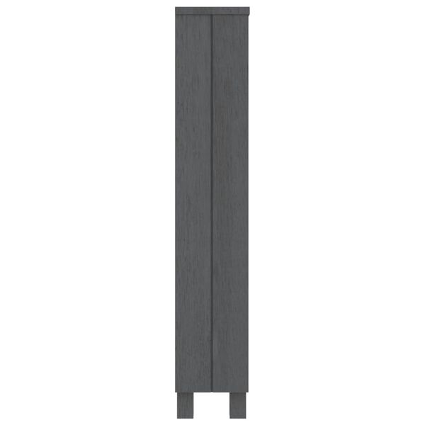 vidaXL Ραφιέρα CD HAMAR Σκ. Γκρι 45x18x100 εκ. Μασίφ Ξύλο Πεύκου
