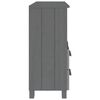 vidaXL Ντουλάπι HAMAR Σκ. Γκρι 85 x 35 x 80 εκ. από Μασίφ Ξύλο Πεύκου