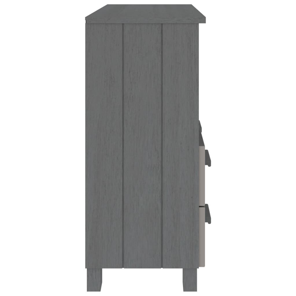 vidaXL Ντουλάπι HAMAR Σκ. Γκρι 85 x 35 x 80 εκ. από Μασίφ Ξύλο Πεύκου