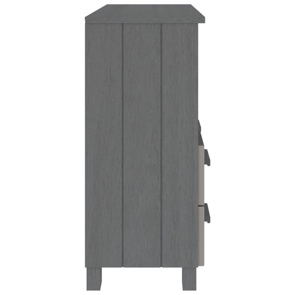 vidaXL Ντουλάπι HAMAR Σκ. Γκρι 85 x 35 x 80 εκ. από Μασίφ Ξύλο Πεύκου