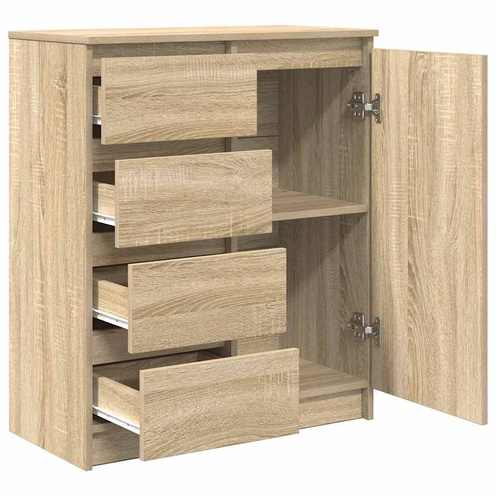 vidaXL Συρταριέρα με Συρτάρια Sonoma Δρυς 71x35x84 εκ. από Επεξ. Ξύλο