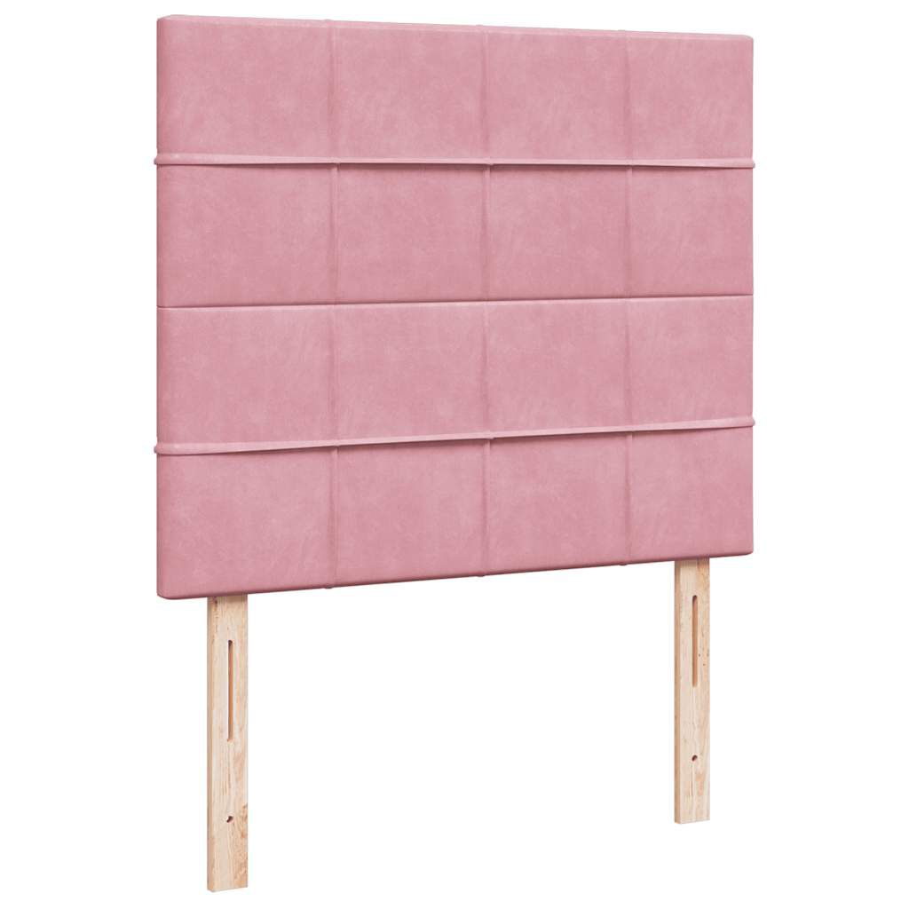 vidaXL Οθωμανικό κρεβάτι με στρώματα Ροζ 120x200cm Velvet