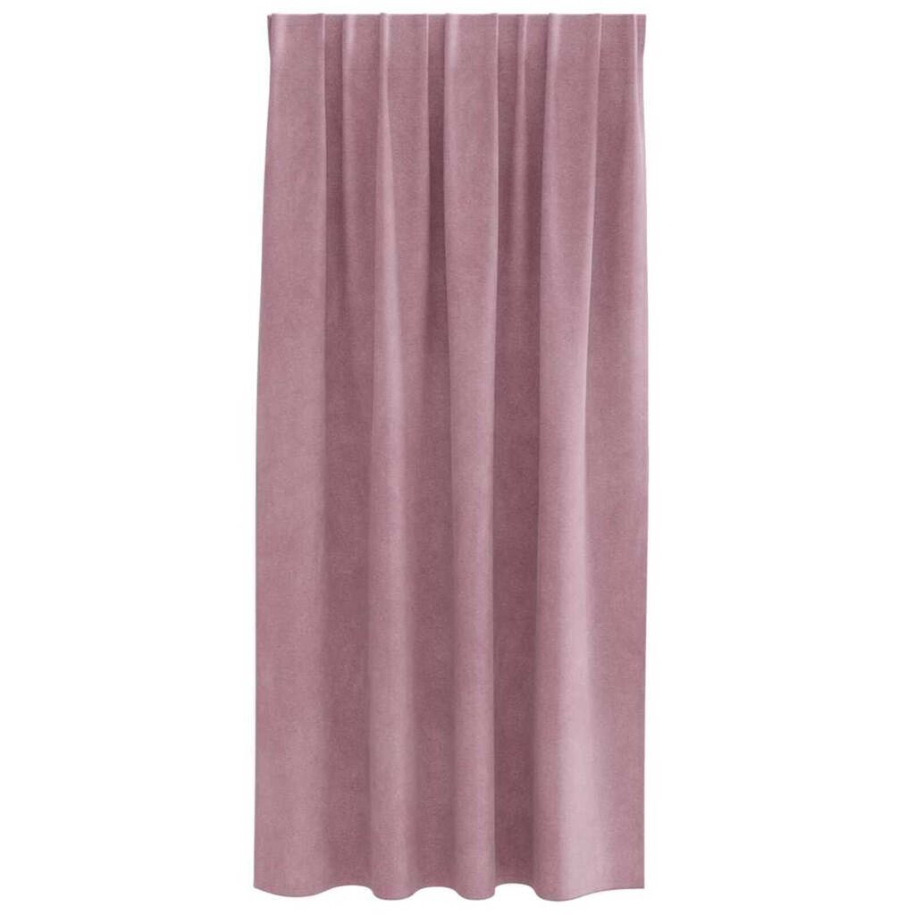 vidaXL Κουρτίνες με κουρτίνες 2 pcs Σκούρο Ροζ 140 x 175 cm Βελούδο