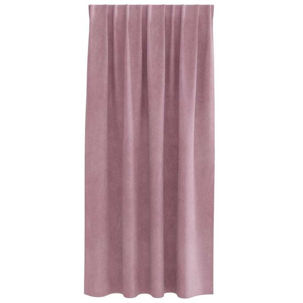 vidaXL Κουρτίνες με κουρτίνες 2 pcs Σκούρο Ροζ 140 x 175 cm Βελούδο