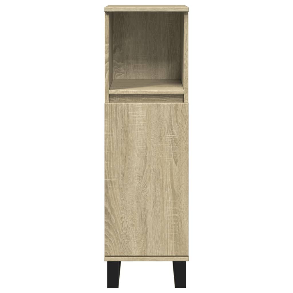 vidaXL Ντουλάπι Μπάνιου Sonoma Δρυς 30x30x100 εκ. Επεξεργασμένο Ξύλο