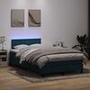 vidaXL &Kappa;&rho;&epsilon;&beta;ά&tau;&iota; Boxspring &mu;&epsilon; &Sigma;&tau;&rho;ώ&mu;&alpha; & LED &sigma;&kappa;&omicron;ύ&rho;&omicron; &mu;&pi;&lambda;&epsilon; 120x220 cm &Beta;&epsilon;&lambda;&omicron;ύ&delta;&iota;&nu;&omicron;
