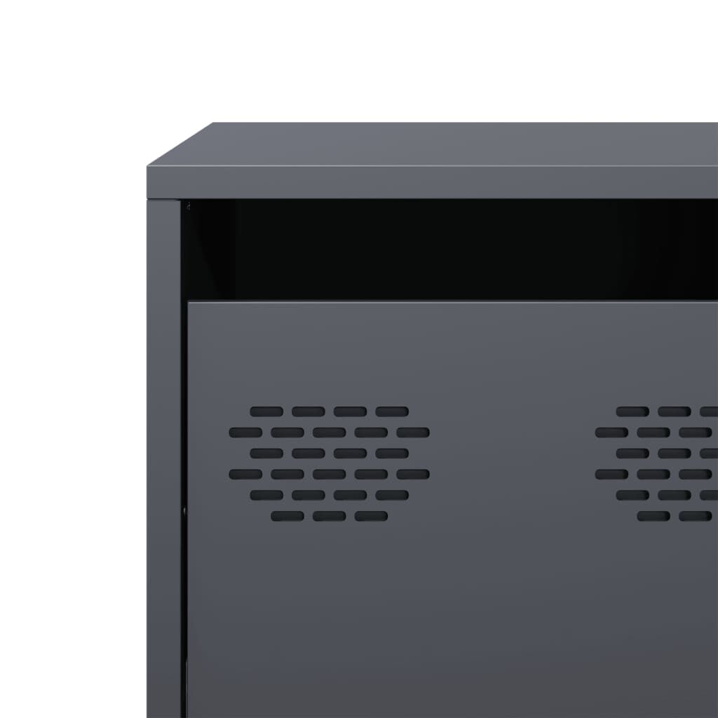 vidaXL Έπιπλο Τηλεόρασης Ανθρακί 101,5x39x43,5εκ. Ατσάλι Ψυχρής Έλασης