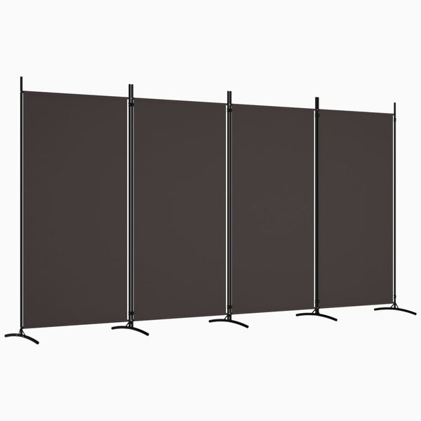 vidaXL Διαχωριστικό Δωματίου με 4 Πάνελ Καφέ 346 x 180 εκ. από Ύφασμα