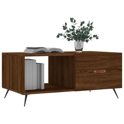 vidaXL Τραπεζάκι Σαλονιού Καφέ Δρυς 90x50x40 εκ. Επεξεργασμένο Ξύλο