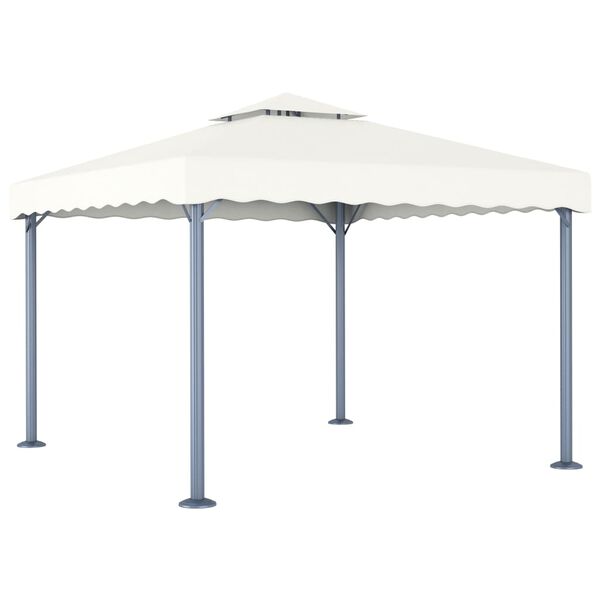 vidaXL Κιόσκι Κρεμ 300 x 300 εκ. Αλουμινίου