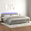 vidaXL &Kappa;&rho;&epsilon;&beta;ά&tau;&iota; Boxspring &mu;&epsilon; &Sigma;&tau;&rho;ώ&mu;&alpha; & LED &Alpha;&nu;.&Gamma;&kappa;&rho;&iota; 200x200 &epsilon;&kappa;. &Beta;&epsilon;&lambda;&omicron;ύ&delta;&iota;&nu;&omicron;