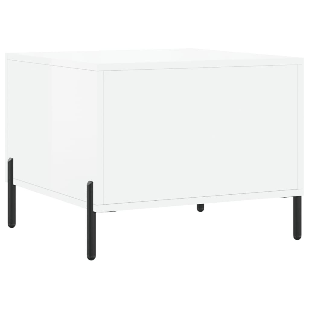 vidaXL Τραπεζάκια Σαλονιού 2 τεμ. Λευκά 50x50x40 εκ Επεξεργασμένο Ξύλο