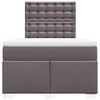 vidaXL Κρεβάτι Boxspring με Στρώμα Γκρι 120x190εκ. από Συνθετικό Δέρμα
