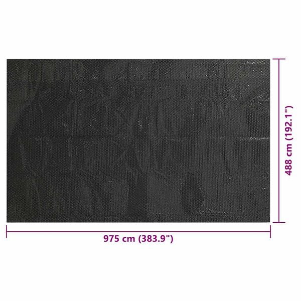 vidaXL Κάλυμμα Πισίνας Μαύρο 975 x 488 εκ. από Πολυαιθυλένιο