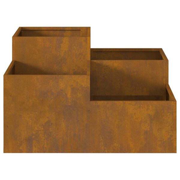 vidaXL Γλάστρα Κήπου 80x80x48 εκ. Από Ατσάλι