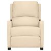 vidaXL Πολυθρόνα Μασάζ Ηλεκτρική Κρεμ Υφασμάτινη