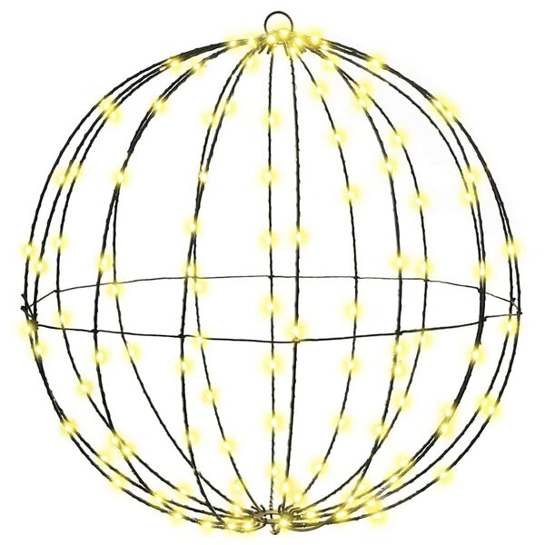 vidaXL Μπάλα με 320 LED 2 pcs Θερμό λευκό 50 cm Μέταλλο