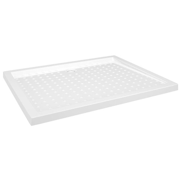 vidaXL Βάση Ντουζιέρας με Σχέδιο Τάπας Λευκή 80 x 100 x 4 εκ. από ABS