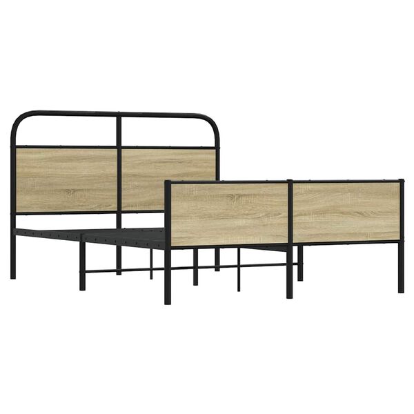 vidaXL Πλαίσιο Κρεβατιού Χωρ. Στρώμα Sonoma Δρυς 140x200εκ. Επ. Ξύλο