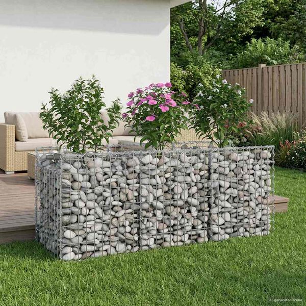 vidaXL &Alpha;&nu;&alpha;&sigma;&eta;&kappa;&omega;&mu;έ&nu;&omicron; &kappa;&rho;&epsilon;&beta;ά&tau;&iota; gabion &Alpha;&sigma;&eta;&mu;ί 150 x 50 x 60 &epsilon;&kappa;
