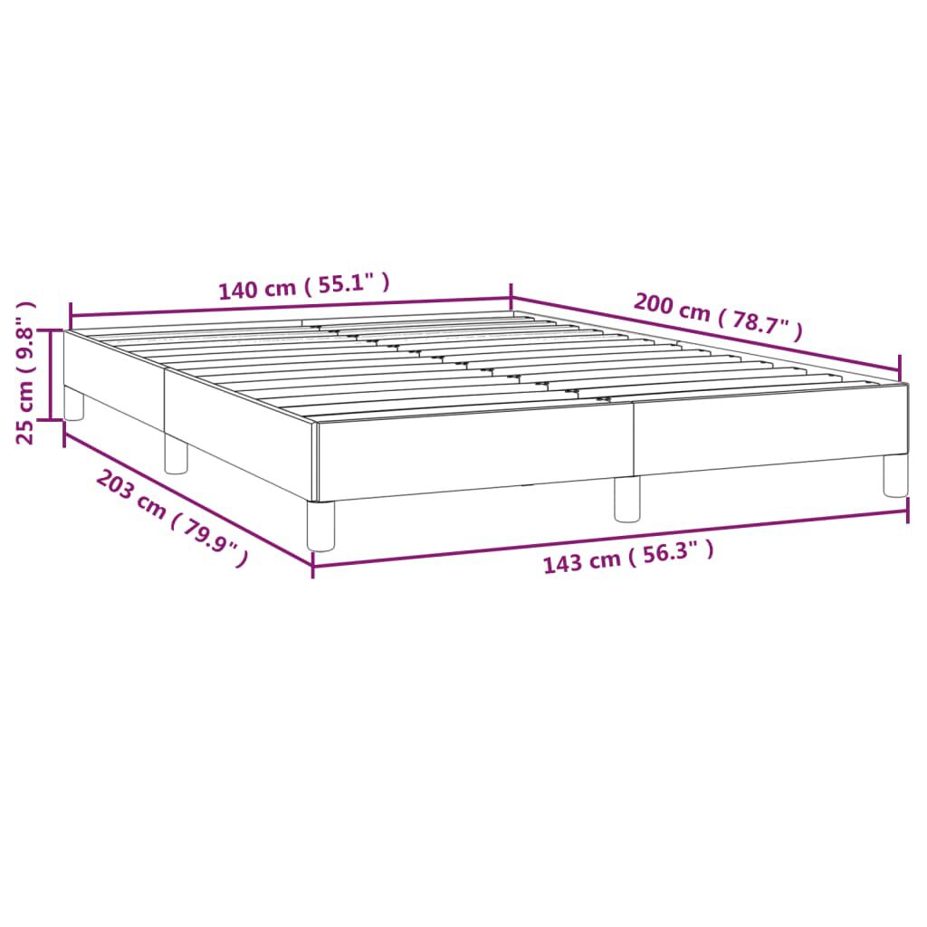 vidaXL Σκελετός Κρεβατιού Χωρίς Στρώμα Γκρι 140x200 εκ. Βελούδινο
