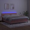 vidaXL &Kappa;&rho;&epsilon;&beta;ά&tau;&iota; Boxspring &mu;&epsilon; &Sigma;&tau;&rho;ώ&mu;&alpha; & LED &Rho;&omicron;&zeta; 160x200 &epsilon;&kappa;. &Beta;&epsilon;&lambda;&omicron;ύ&delta;&iota;&nu;&omicron;