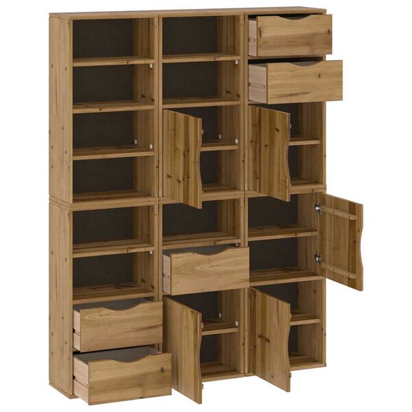 vidaXL Πλαϊνά ντουλάπια 6 τεμ. ODDA 40x24x79 εκ. από Μασίφ Ξύλο Πεύκου