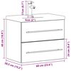 vidaXL Ντουλάπα νιπτήρα με λεκάνη 2 pcs Παλαιό ξύλο 60 x 38.5 x 48 cm