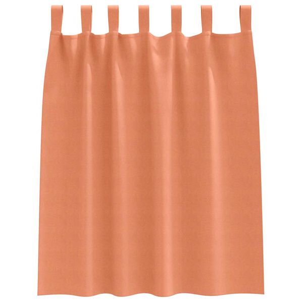 vidaXL Κουρτίνες με κουρτίνες 2 pcs Τερακότα 140x140cm Πολυεστέρας