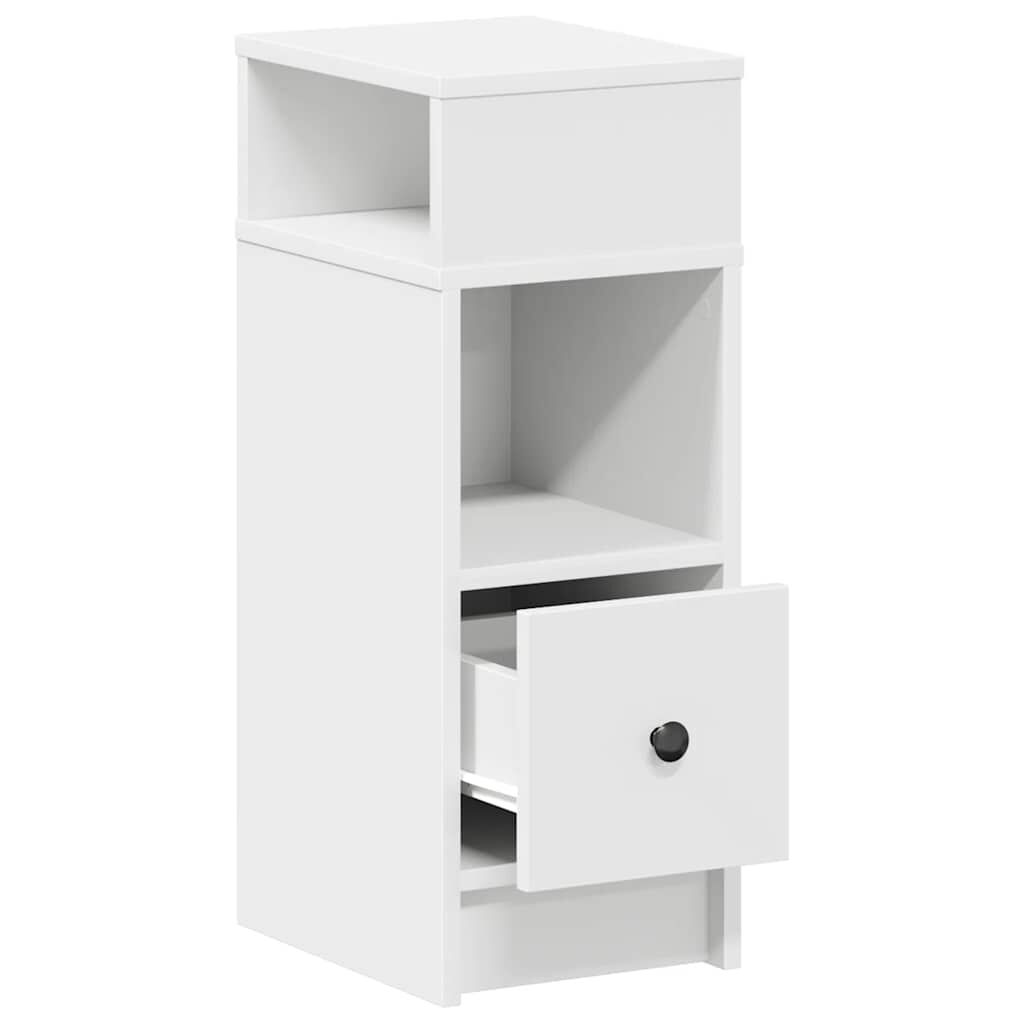 vidaXL Κομοδίνο με συρτάρι Λευκό 25x31x66 cm
