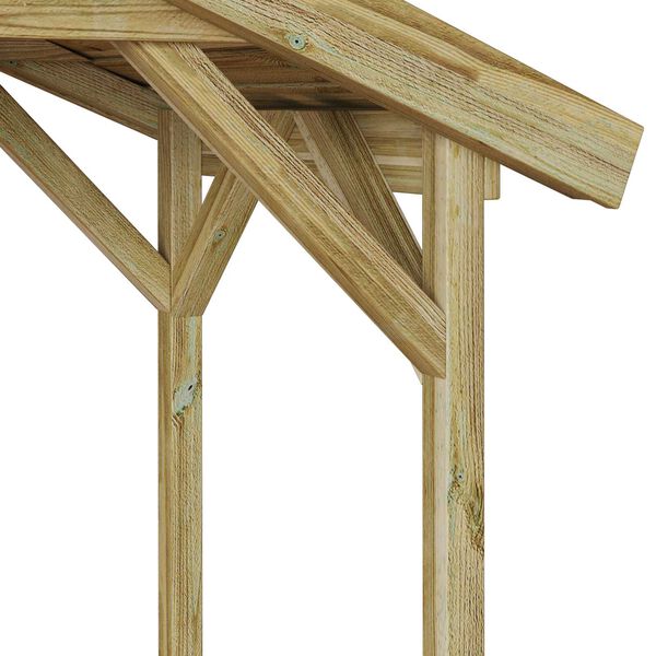 vidaXL BBQ Σκεπή 133.5x63x200 εκ. Επεξεργασμένο Ξύλο Πεύκου