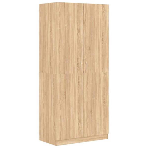 vidaXL Ντουλάπα Χρώμα Sonoma Δρυς 90 x 52 x 200 εκ. από Επεξ. Ξύλο