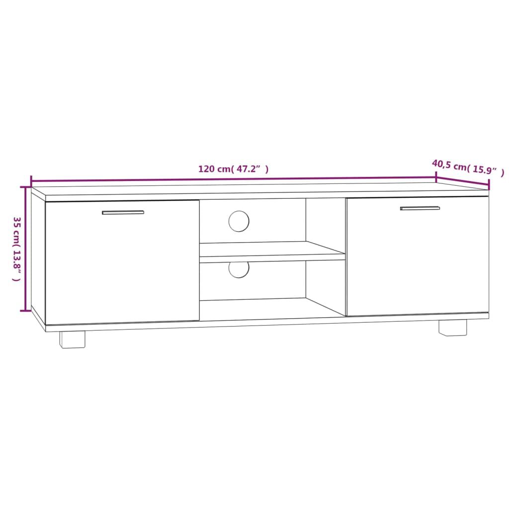vidaXL Έπιπλο Τηλεόρασης Γκρι Sonoma 120x40,5x35 εκ. από Επεξεργ. Ξύλο