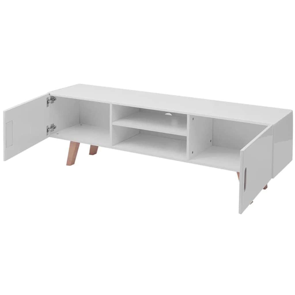 vidaXL Έπιπλο Τηλεόρασης Γυαλιστερό Λευκό 150 x 35 x 48,5 εκ. από MDF