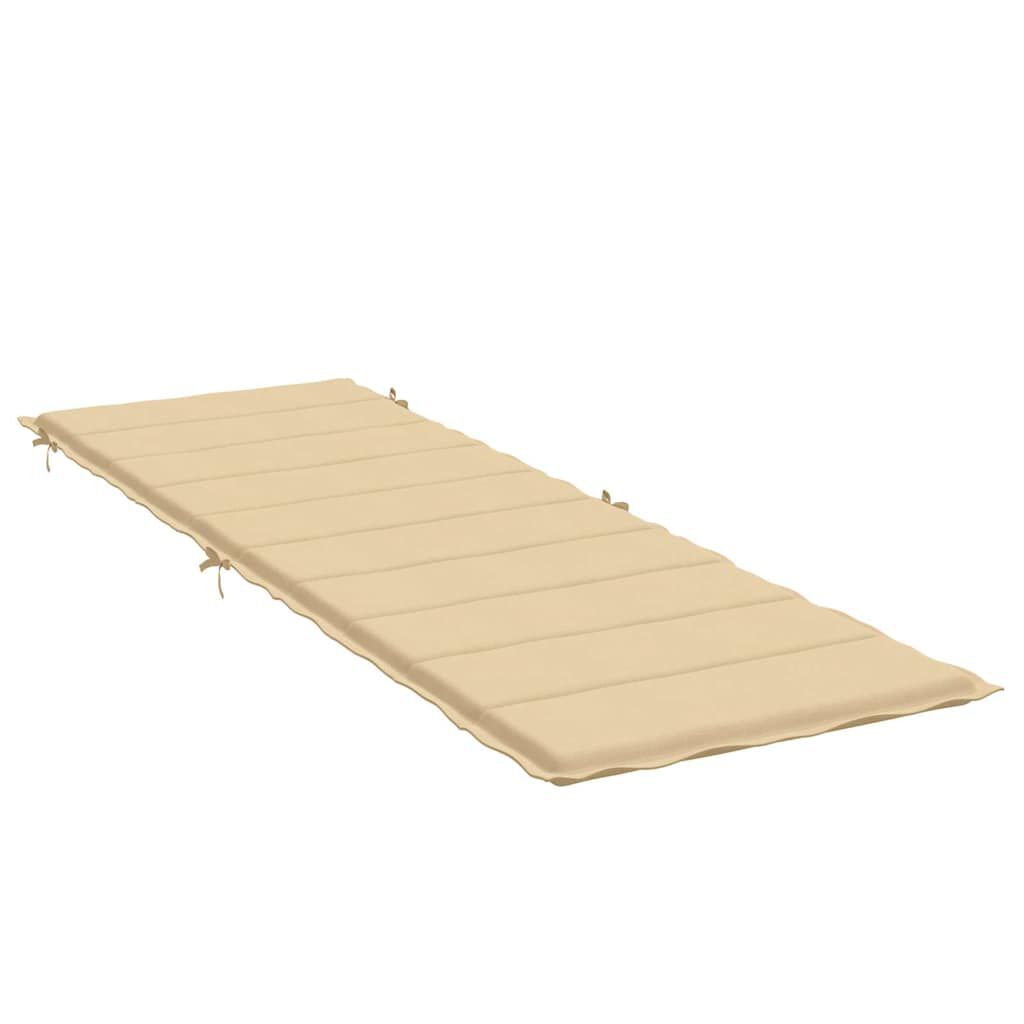 vidaXL Μαξιλάρι Ξαπλώστρας Μπεζ 186x58x4 εκ. Ύφασμα