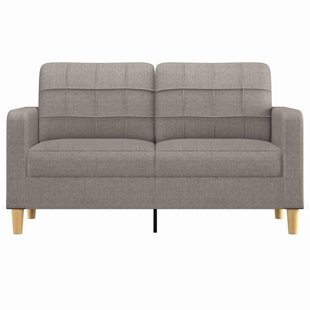 vidaXL Καναπές Διθέσιος Taupe 140 εκ. Υφασμάτινος