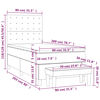 vidaXL Κρεβάτι Boxspring με Στρώμα Σκούρο Γκρι 80x200 εκ. Βελούδινο