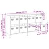 vidaXL Ντουλάπι Ροζ 135x39x73,5 εκ. από Χάλυβα Ψυχρής Έλασης